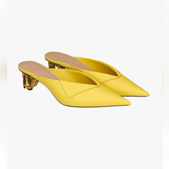 BNWT! Zara metal heeled mules limited edition - Picture 1 of 11